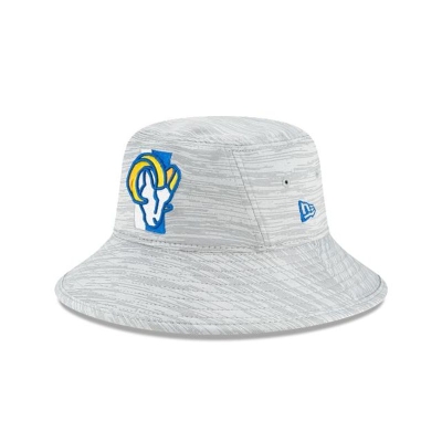 Sapca New Era Los Angeles Rams NFL Official NFL Training Stretch Bucket Hat - Albastri